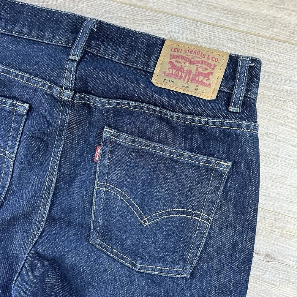 Levis 511 Slim Women's Size 20 30x20 Dark‎ Wash  Stretch Cotton Polyester Jeans